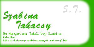 szabina takacsy business card